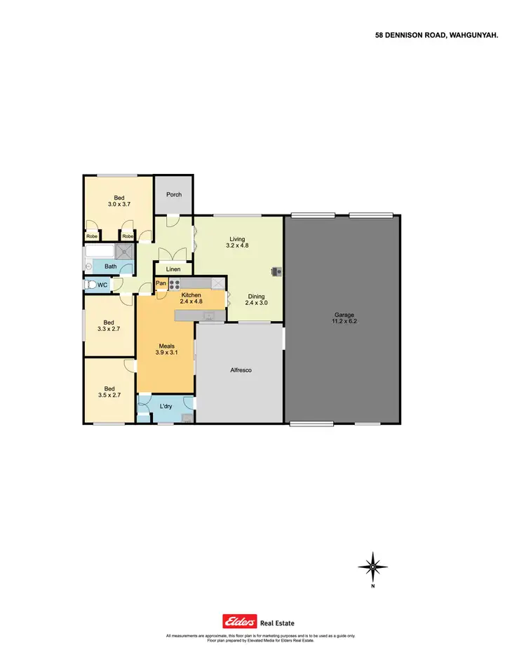 Floorplan of Homely house listing, 58 Dennison Street, Wahgunyah VIC 3687