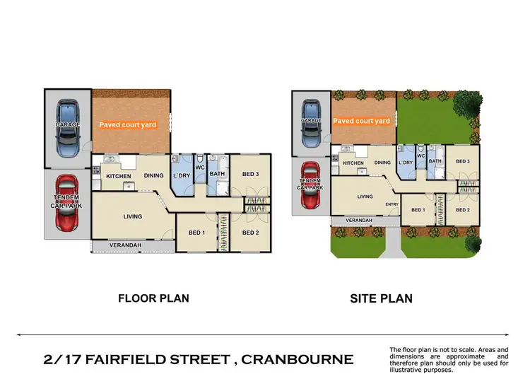 Floorplan of Homely unit listing, 2/17 Fairfield Street, Cranbourne VIC 3977