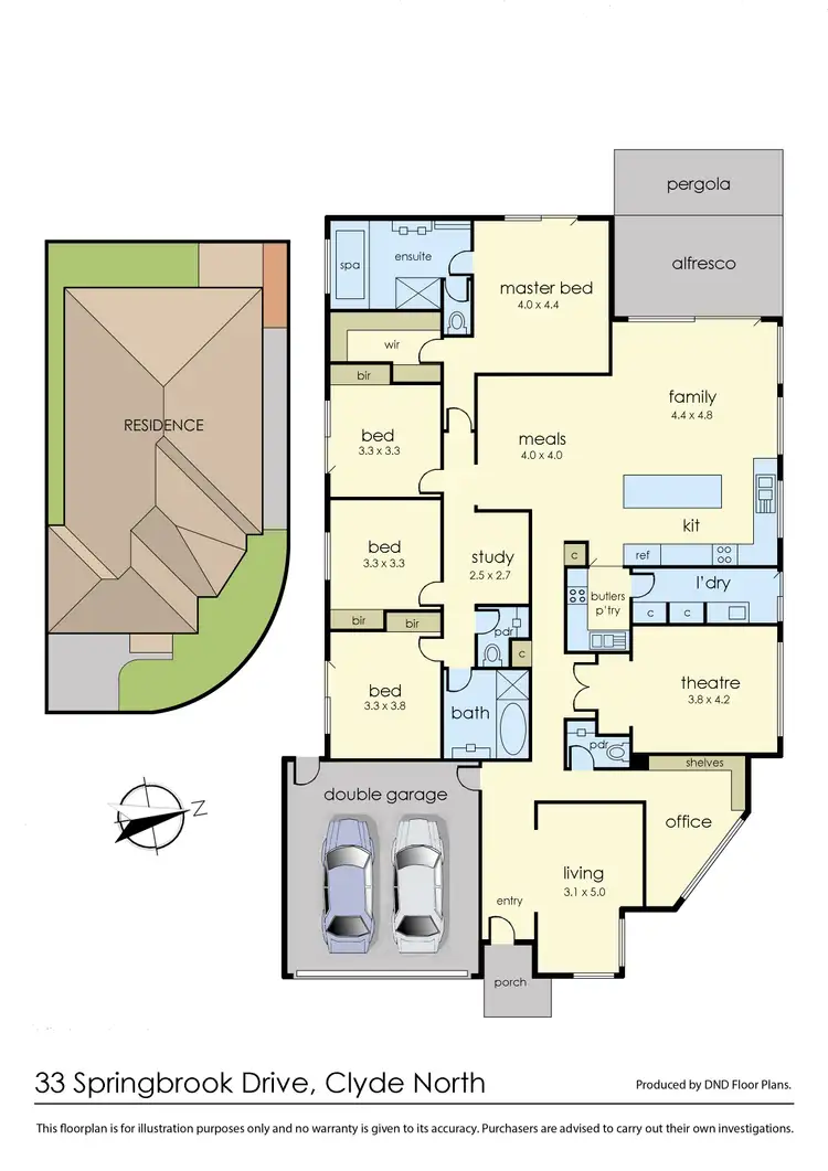 Floorplan of Homely house listing, 33 Springbrook Drive, Clyde North VIC 3978