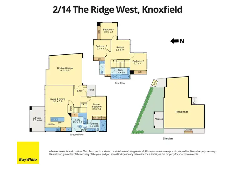 Floorplan of Homely townhouse listing, 2/14 The Ridge West, Knoxfield VIC 3180