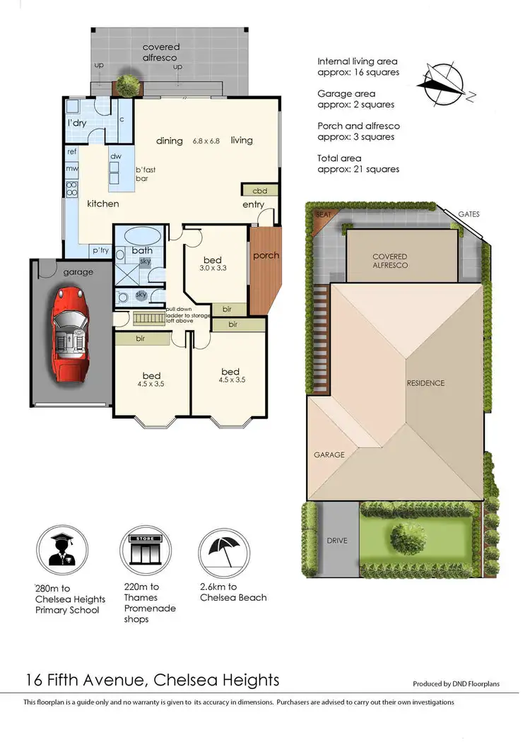 Floorplan of Homely house listing, 16 Fifth Avenue, Chelsea Heights VIC 3196