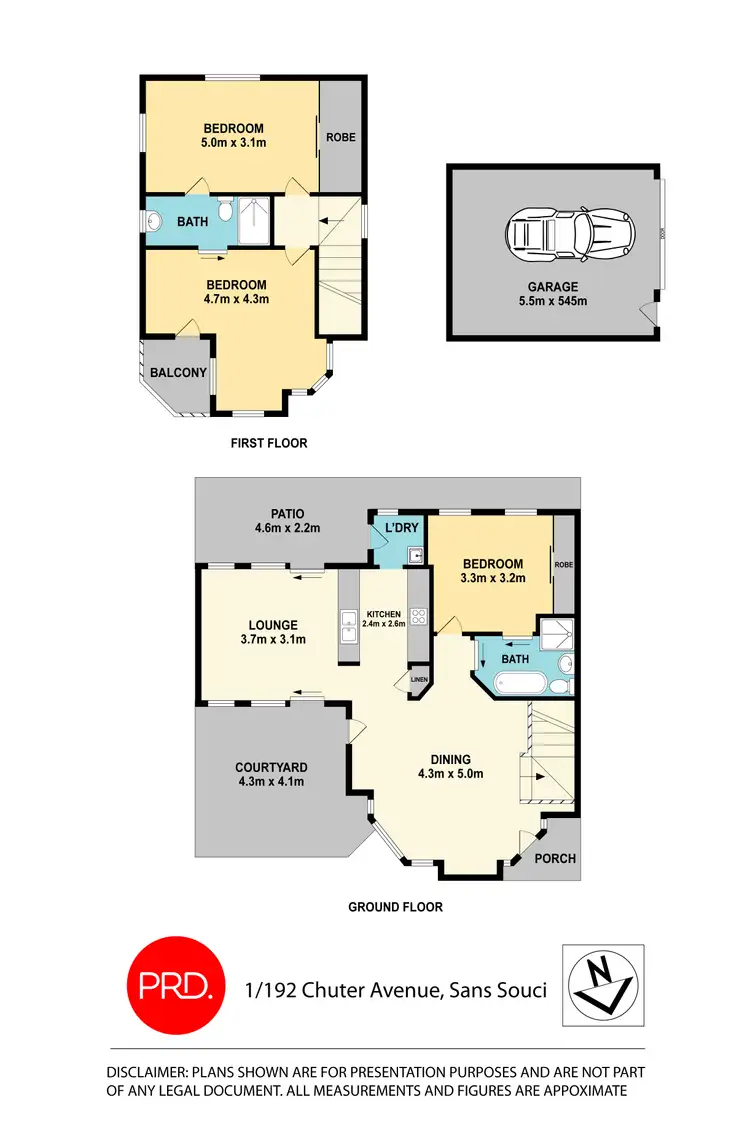 Floorplan of Homely townhouse listing, 1/192 Chuter Avenue, Sans Souci NSW 2219