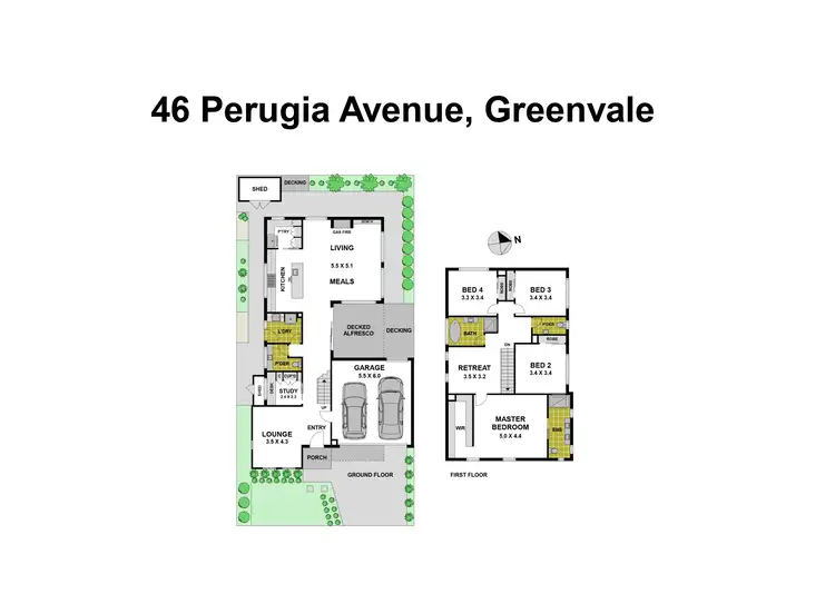 Floorplan of Homely house listing, 46 Perugia Avenue, Greenvale VIC 3059