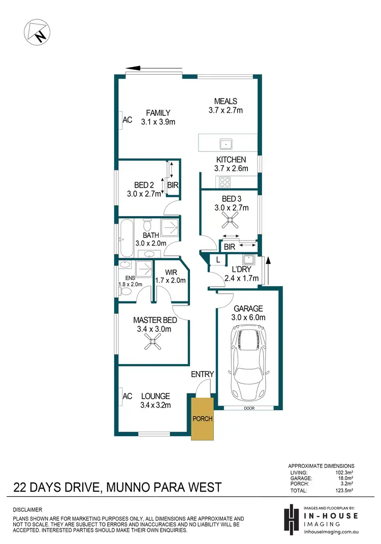 Floorplan of Homely house listing, 22 Days Drive, Munno Para West SA 5115