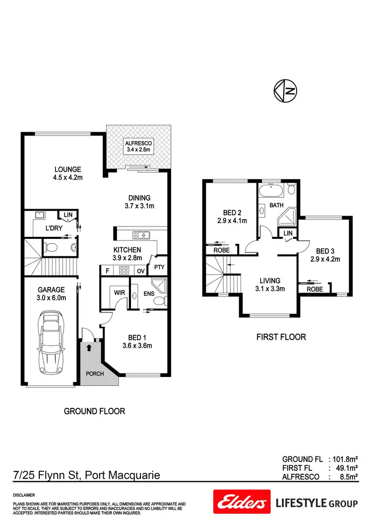 Floorplan of Homely townhouse listing, 7/25 Flynn Street, Port Macquarie NSW 2444