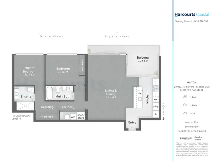 Floorplan of Homely apartment listing, 21905/3113 Surfers Paradise Boulevard, Surfers Paradise QLD 4217