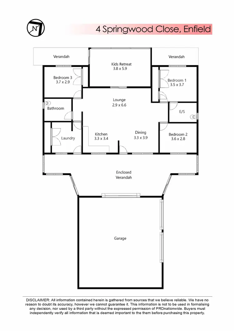 Floorplan of Homely house listing, 4 Springwood Close, Enfield VIC 3352