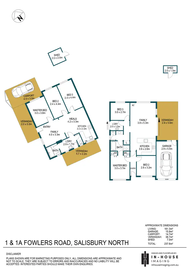 Floorplan of Homely house listing, 1-1A Fowlers Road, Salisbury North SA 5108