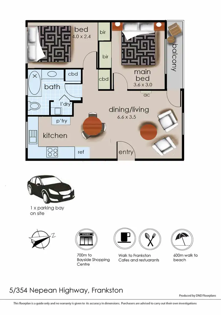 Floorplan of Homely unit listing, 5/354 Nepean Highway, Frankston VIC 3199