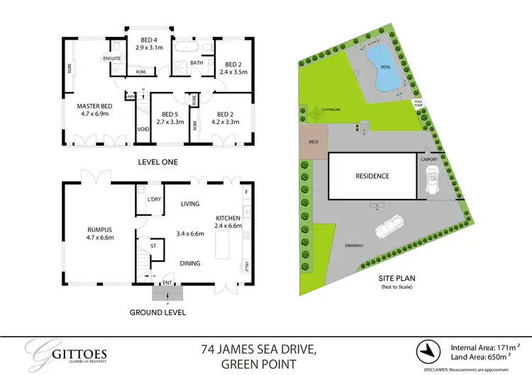 Floorplan of Homely house listing, 74 James Sea Drive, Green Point NSW 2251