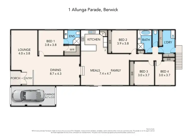 Floorplan of Homely house listing, 1 Allunga Parade, Berwick VIC 3806