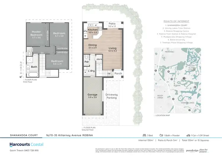 Floorplan of Homely townhouse listing, 16/15-35 Killarney Avenue, Robina QLD 4226