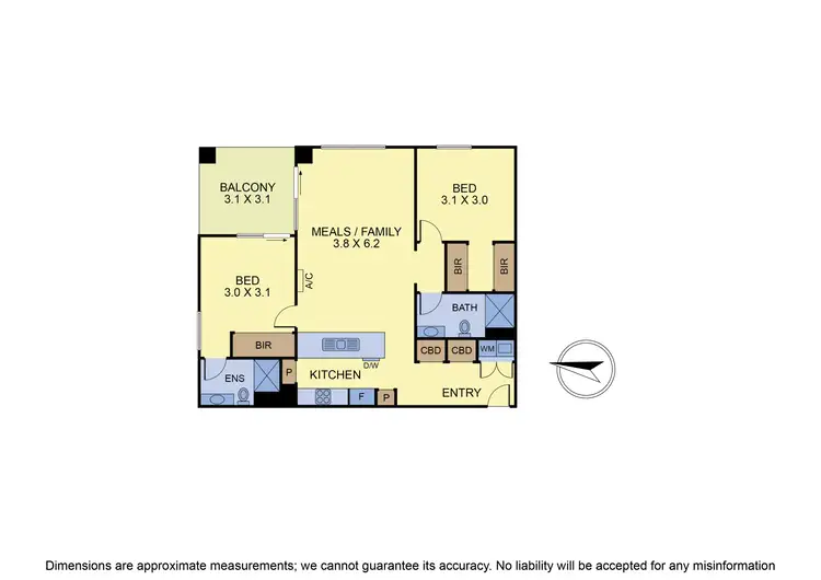Floorplan of Homely unit listing, 402/404 Burwood Highway, Wantirna South VIC 3152