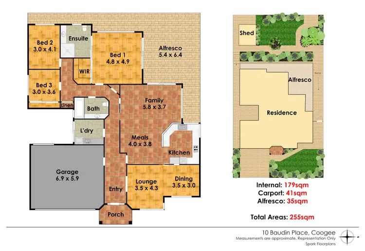 Floorplan of Homely house listing, 10 Baudin Place, Coogee WA 6166