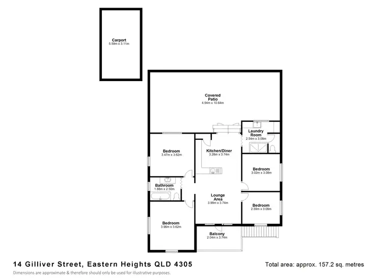 Floorplan of Homely house listing, 14 Gilliver Street, Eastern Heights QLD 4305