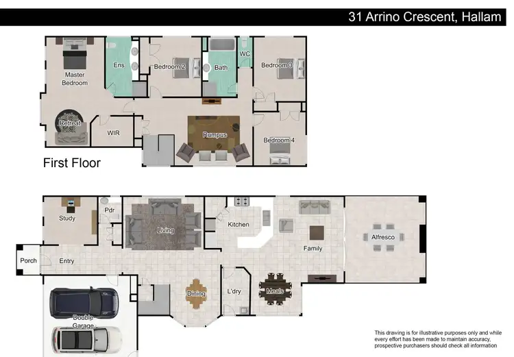Floorplan of Homely house listing, 31 Arrino Crescent, Hallam VIC 3803