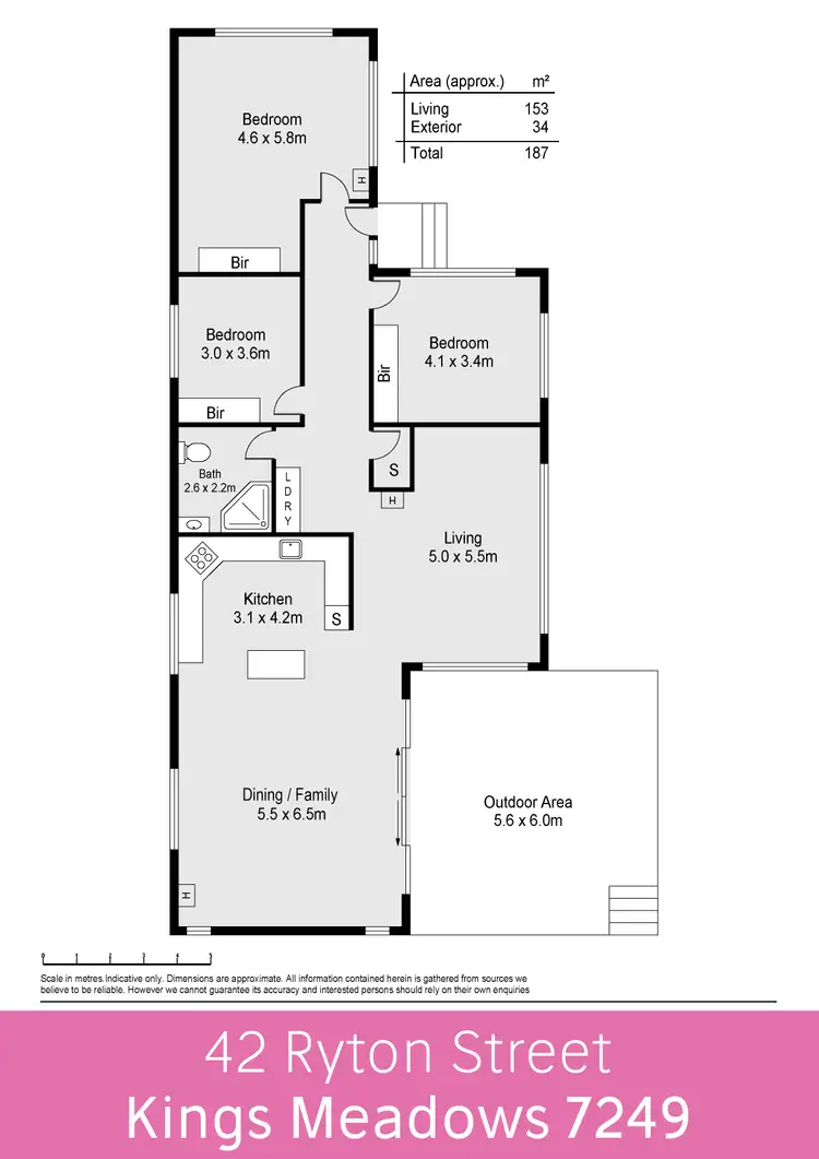 Floorplan of Homely house listing, 42 Ryton Street, Kings Meadows TAS 7249