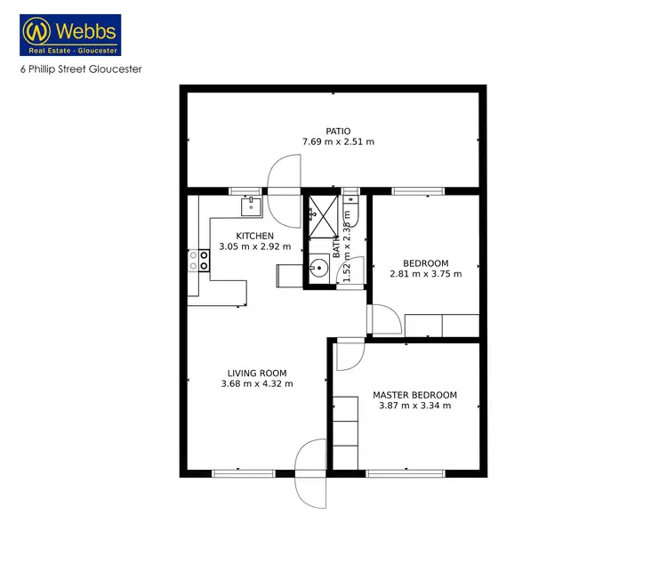 Floorplan of Homely unit listing, 6 Philip Street, Gloucester NSW 2422