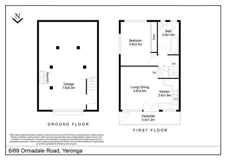 Floorplan of Homely unit listing, 6/69 Ormadale Road, Yeronga QLD 4104
