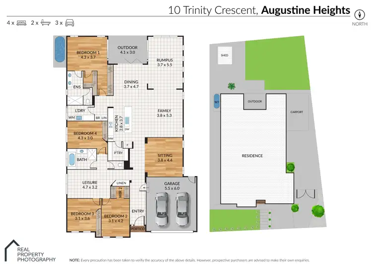 Floorplan of Homely house listing, 10 Trinity Crescent, Augustine Heights QLD 4300