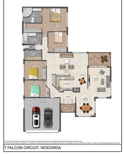 Floorplan of Homely house listing, 7 Falcon Circuit, Wodonga VIC 3690