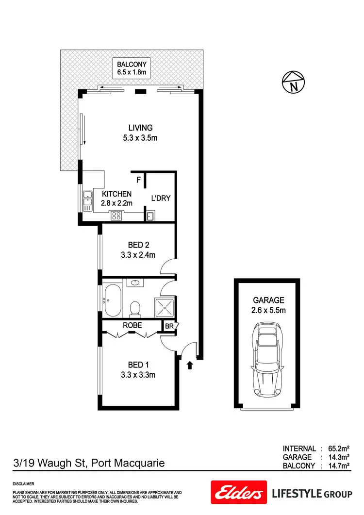 Floorplan of Homely unit listing, 3/19 Waugh Street, Port Macquarie NSW 2444