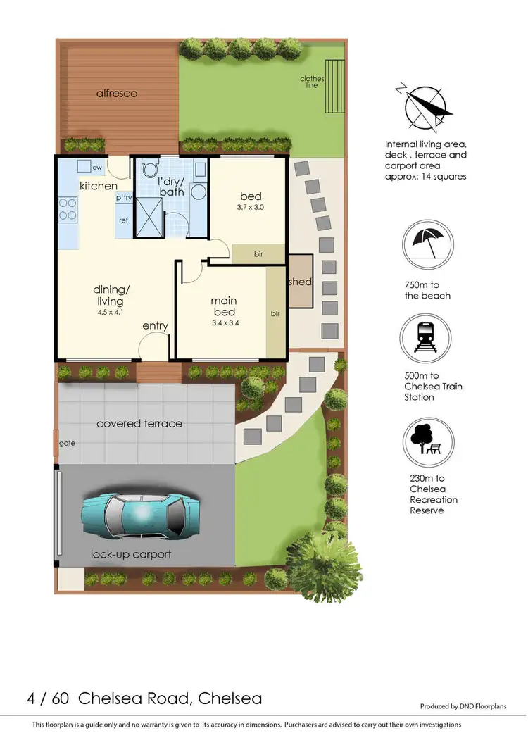 Floorplan of Homely unit listing, 4/60 Chelsea Road, Chelsea VIC 3196