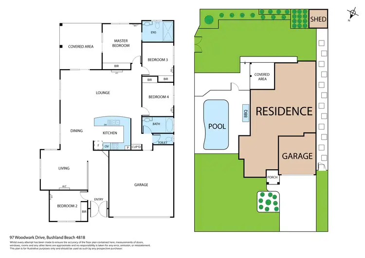 Floorplan of Homely house listing, 97 Woodwark Drive, Bushland Beach QLD 4818