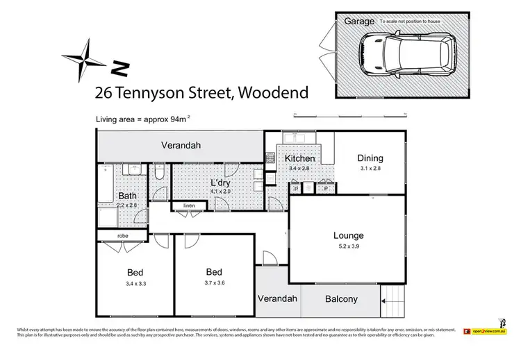 Floorplan of Homely house listing, 26 Tennyson Street, Woodend VIC 3442