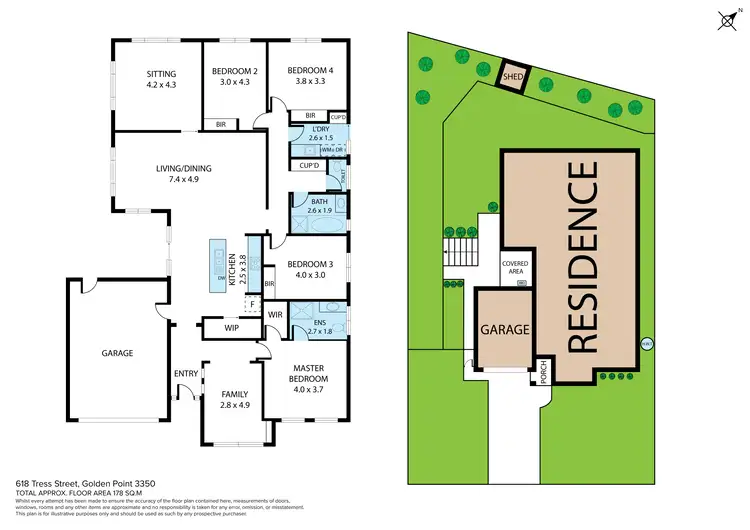 Floorplan of Homely house listing, 618 Tress Street, Golden Point VIC 3350