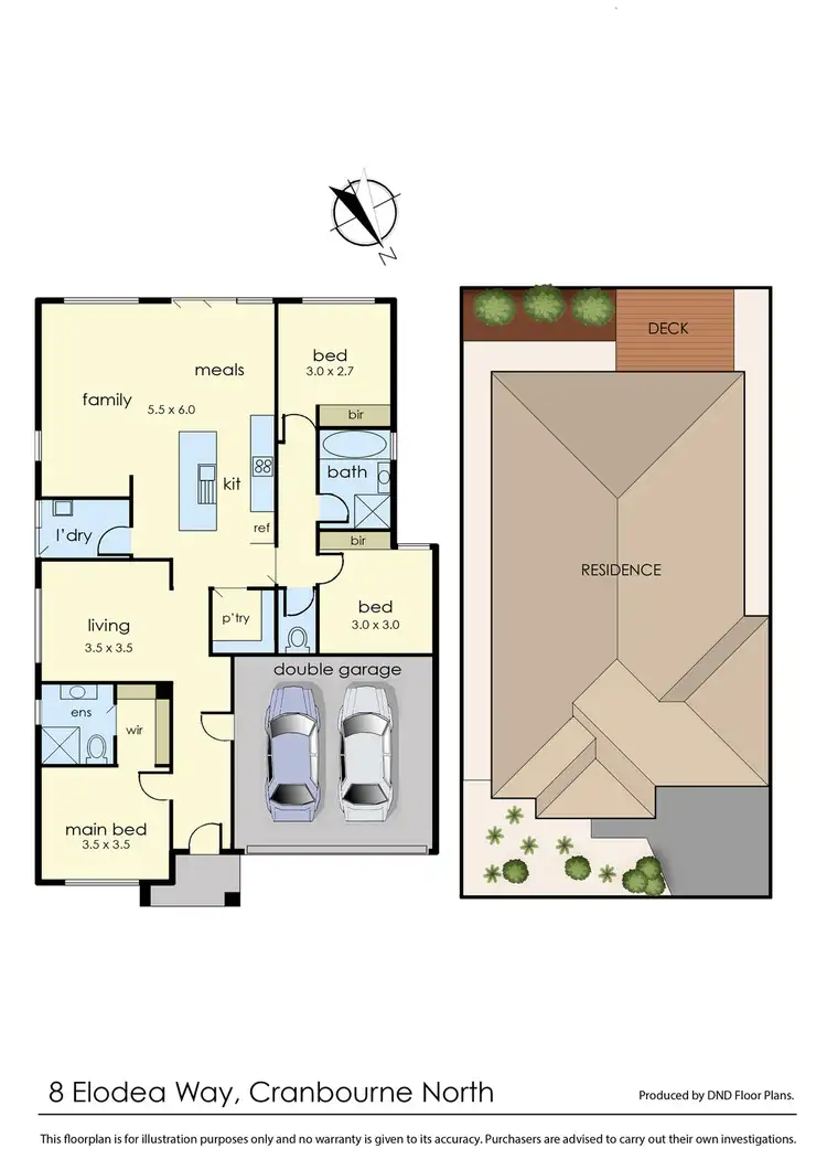 Floorplan of Homely house listing, 8 Elodea Way, Cranbourne North VIC 3977