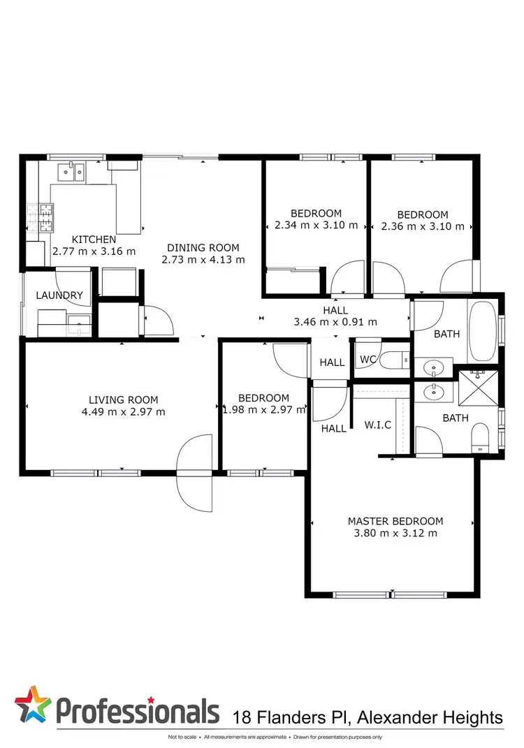 Floorplan of Homely house listing, 18 Flanders Place, Alexander Heights WA 6064