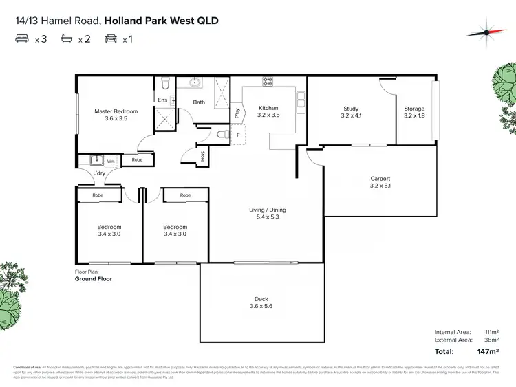 Floorplan of Homely townhouse listing, 14/13 Hamel Road, Holland Park West QLD 4121