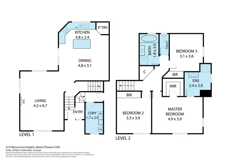 Floorplan of Homely house listing, 2/10 Manna Gum Heights, Mount Pleasant VIC 3350