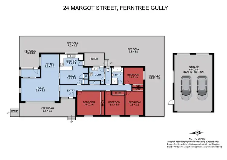Floorplan of Homely house listing, 24 Margot Street, Ferntree Gully VIC 3156