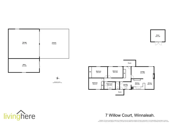Floorplan of Homely house listing, 7 Willow Court, Winnaleah TAS 7265