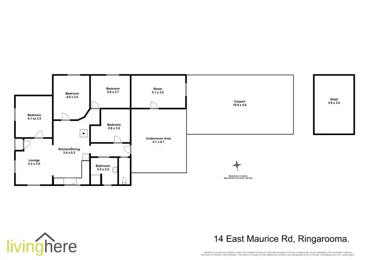 Floorplan of Homely house listing, 14 East Maurice Road, Ringarooma TAS 7263