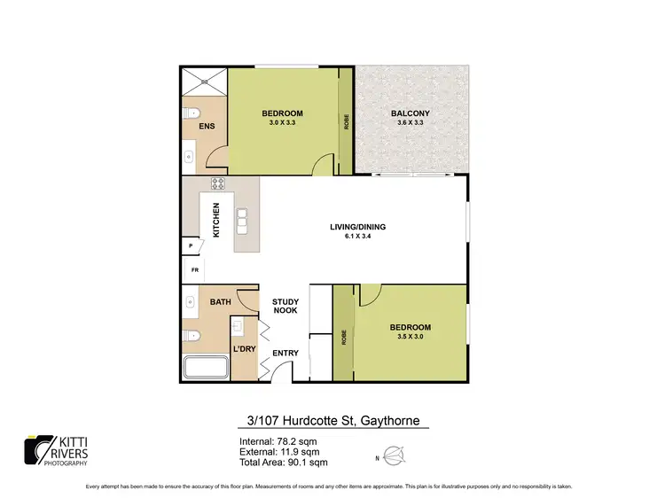 Floorplan of Homely unit listing, 3/107 Hurdcotte Street, Gaythorne QLD 4051