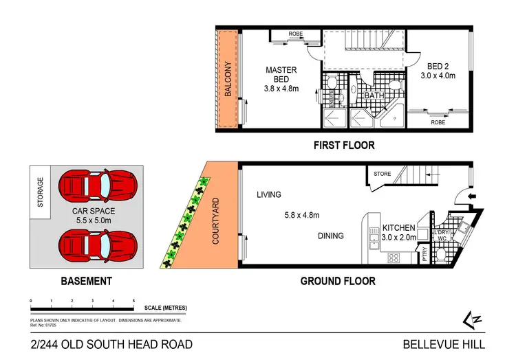 Floorplan of Homely townhouse listing, 2/244 Old South Head Road, Bellevue Hill NSW 2023