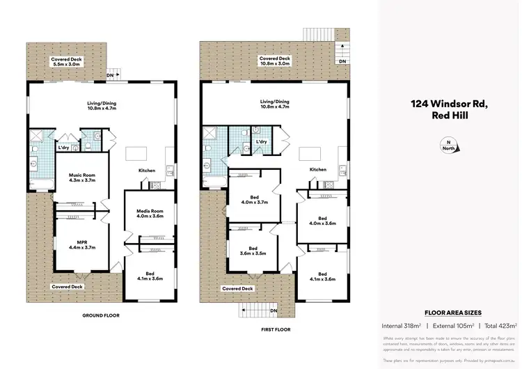 Floorplan of Homely house listing, 124 Windsor Road, Red Hill QLD 4059