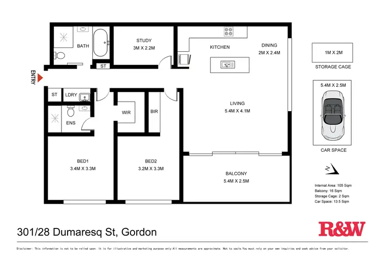 Floorplan of Homely apartment listing, 301/28-32 Dumaresq St, Gordon NSW 2072