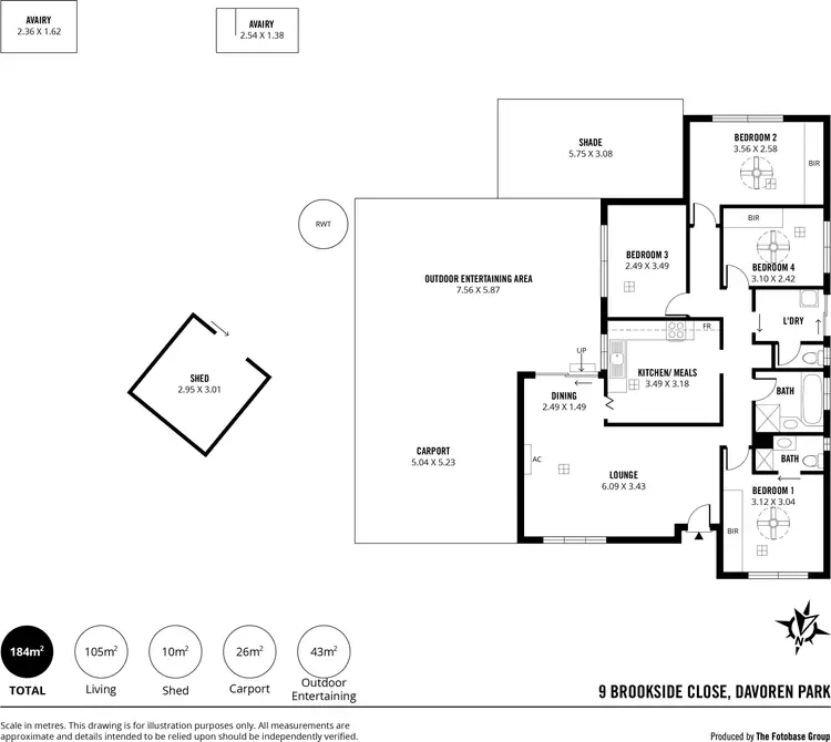 Floorplan of Homely house listing, 9 Brookside Close, Davoren Park SA 5113