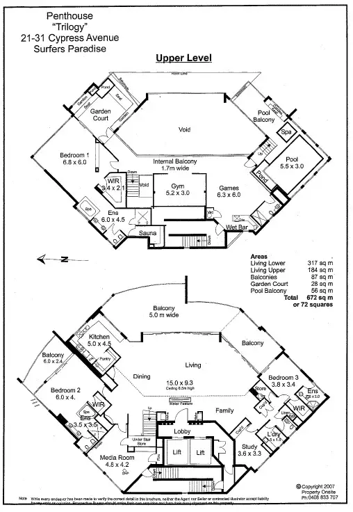 Floorplan of Homely apartment listing, 3211/21 Cypress Avenue, Surfers Paradise QLD 4217
