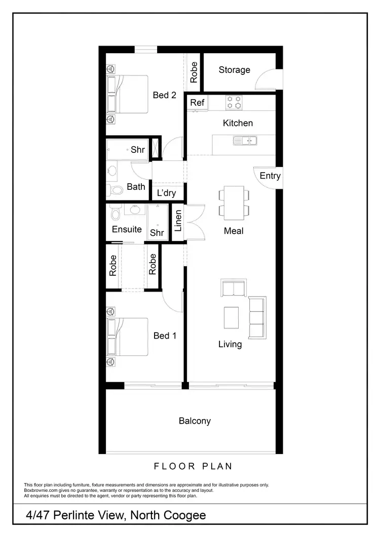 Floorplan of Homely unit listing, 4/47 Perlinte View, North Coogee WA 6163