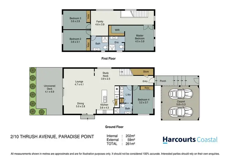 Floorplan of Homely house listing, 2/10 Thrush Avenue, Paradise Point QLD 4216