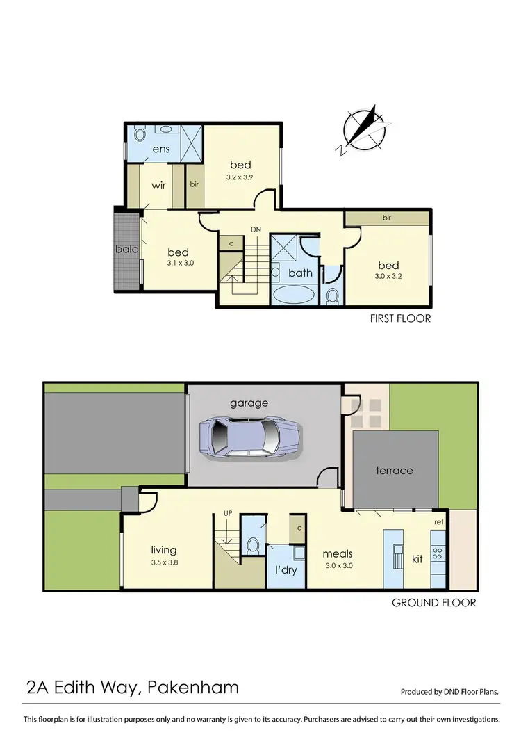 Floorplan of Homely townhouse listing, 2A Edith Way, Pakenham VIC 3810
