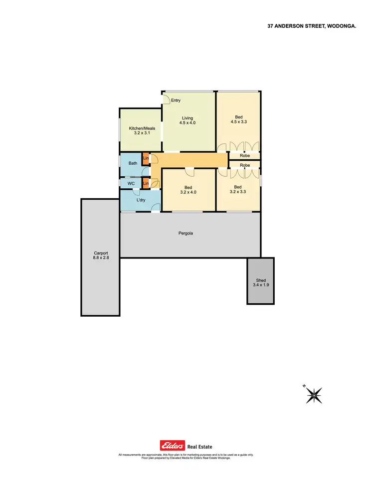 Floorplan of Homely house listing, 37 Anderson Street, Wodonga VIC 3690