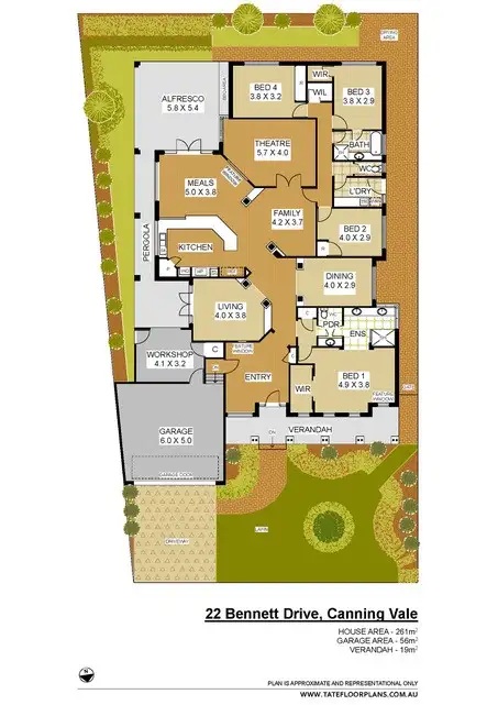 Floorplan of Homely house listing, 22 Bennett Drive, Sanctuary Waters, Canning Vale WA 6155