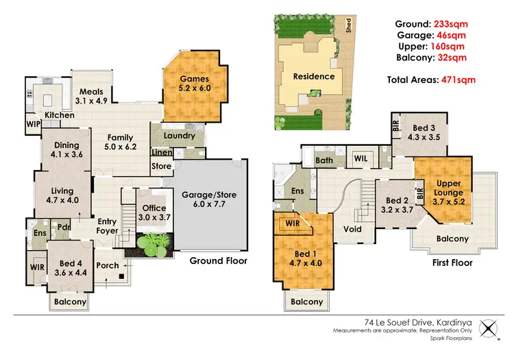 Floorplan of Homely house listing, 74 Le Souef Drive, Kardinya WA 6163