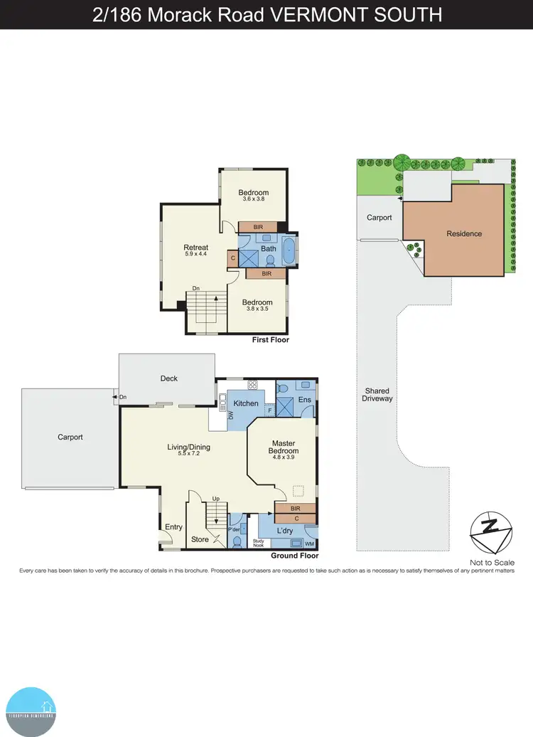 Floorplan of Homely townhouse listing, 2/186 Morack Road, Vermont South VIC 3133
